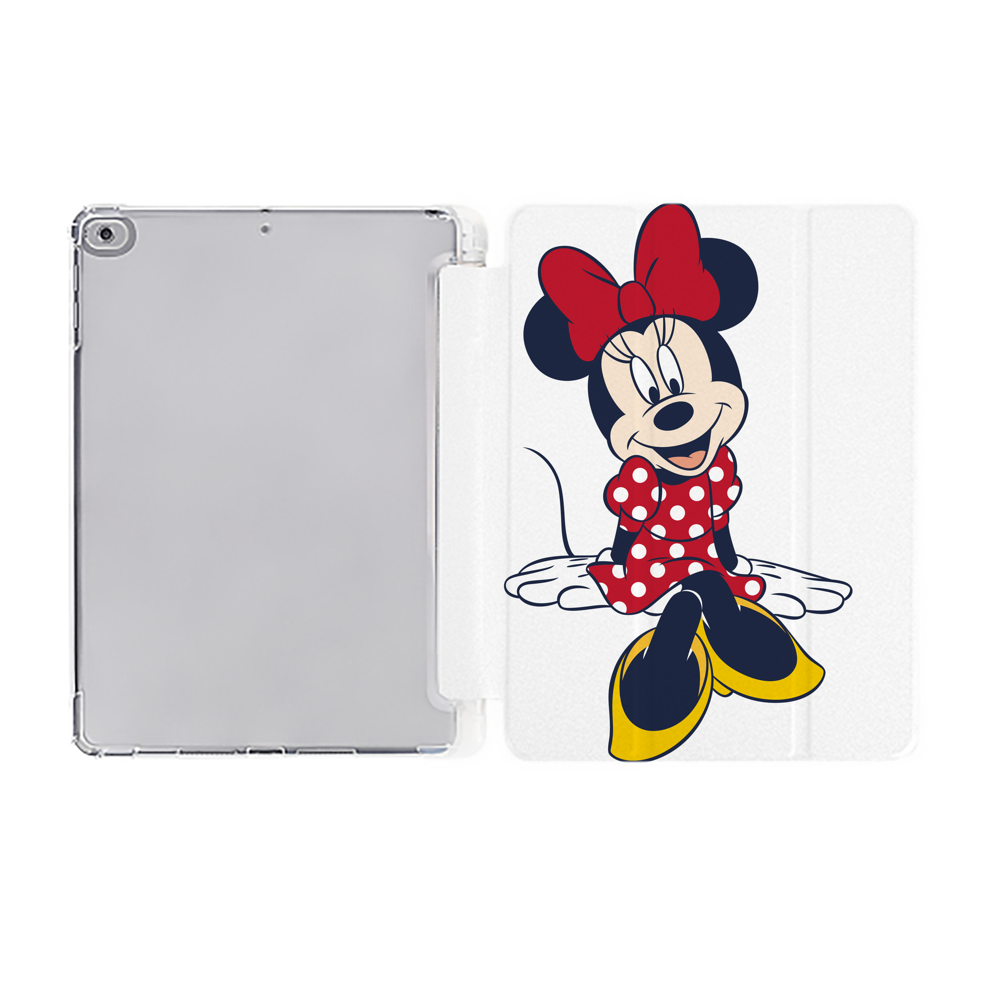 （画像用） ミッキーマウス Mickey Mouse IPad ケース ペン収納付き 三つ折りスタンド PUレザー×シリコン 対応機種9.5/10.5/10.9インチ